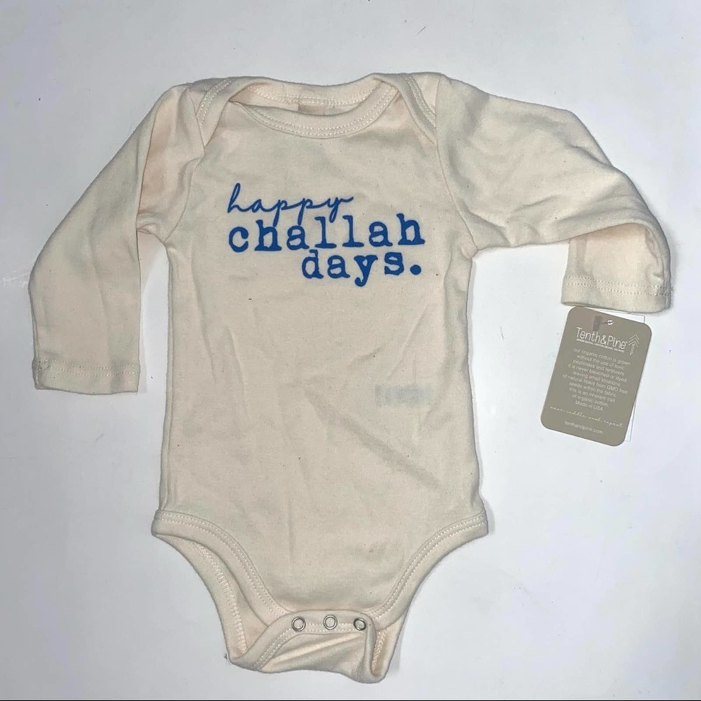 Tenth & Pine Top Boys Girls Size 0-3M Organic Cotton Happy Challah NWT Baby *